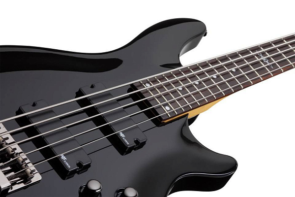 Бас-гитара SCHECTER [C-5 BASS SGR BY SCHECTER  BLK] бас-гитара 5-струнная, с чехлом, корпус: липа, гриф: клён, накладка палисандр, 24 лада, цвет Gloss Black (BLK)
