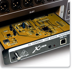 Behringer X-USB - карта расширения для X32, для записи до 32 каналов аудио¶
