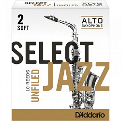 Rico RRS10ASX2S Select Jazz Трость для саксофона альт, размер 2, мягкая (Soft)