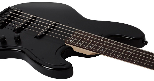 Бас-гитара SCHECTER [J-5 ROSEWOOD FB G.BLK] бас-гитара 5-струнная, корпус: ольха, гриф: клен, накладка палисандр, на болтах, 21 лад, цвет: Gloss Black (G.BLK)