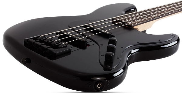 Бас-гитара SCHECTER [J-4 ROSEWOOD FB G.BLK ] бас-гитара 4-струнная, корпус: ольха, гриф: клен, накладка палисандр, на болтах, 21 лад, цвет: Gloss Black (G.BLK)