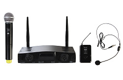 Don Music DM-202/HH-10/PT-10 Беспроводная радиосистема с одним ручным микрофоном и головной гарнитур
