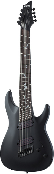 Электрогитара SCHECTER [DAMIEN-8 MS SBK] электрогитара 8-струнная, мультимензур, корпус: красное дерево, гриф: клен, накладка: палисандр, 24 лада, цвет: Satin Black (SBK)