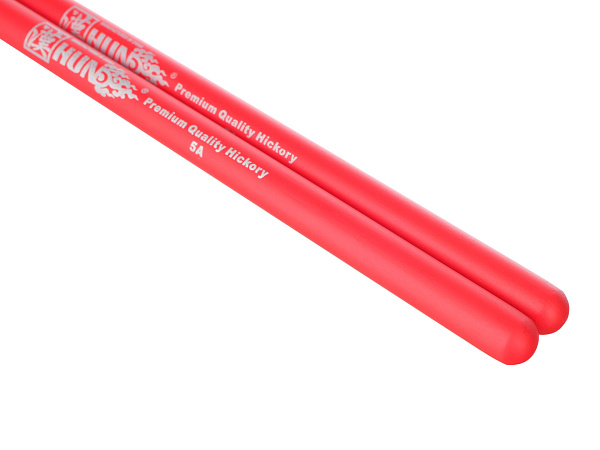 HUN 1010100201017 5A RED - Барабанные палочки, орех гикори, красные