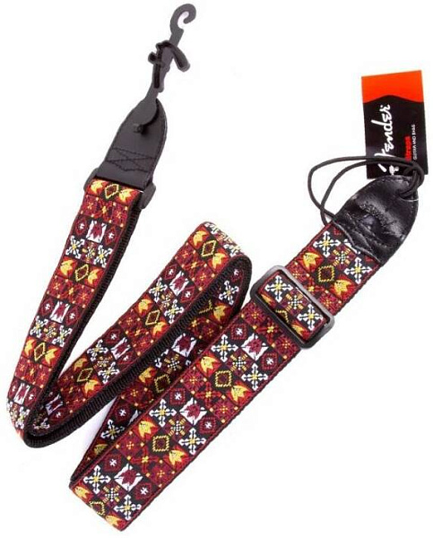 FENDER 2' FESTIVAL HOOTENANNY STRAP RED - Ремень