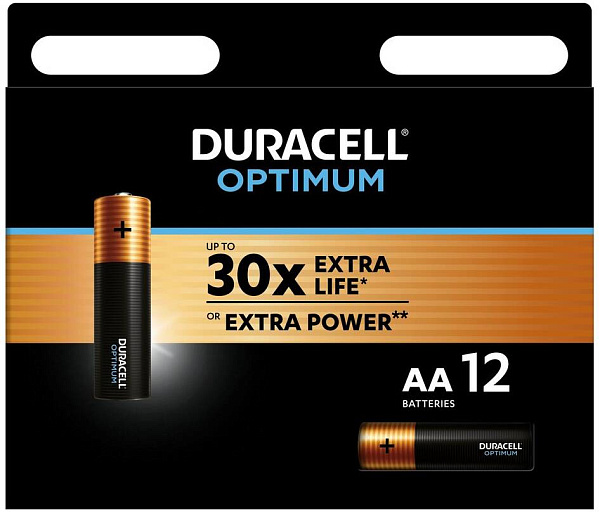 DURACELL LR6-12BL Optimum уп 12 шт - Батарейка тип AA