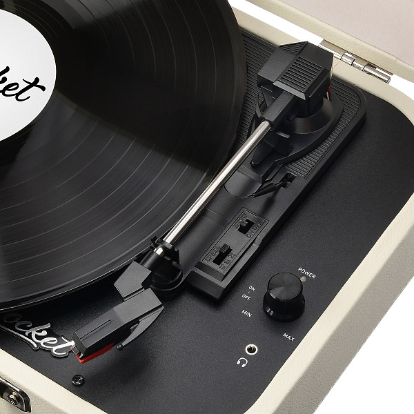 ROCKET VP-107 - Виниловый проигрыватель, цвет жемчужно-белый