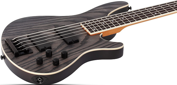 Бас-гитара SCHECTER [C-5 STANDARD CS] бас-гитара 5-струнная, корпус: красное дерево, топ из капа, гриф: печеный клен, накладка: палисандр, 24 лада, цвет Charcoal Satin (CS)