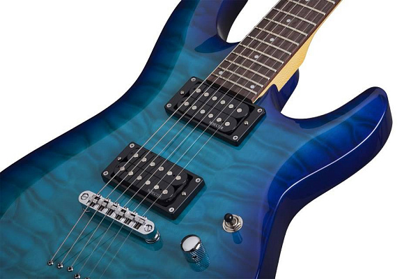 Электрогитара SCHECTER [C-6 PLUS OBB] электрогитара 6-струнная, корпус: липа, топ: стеганый клен, гриф клен, накладка палисандр, 24 лада, цвет: Ocean Blue Burst (OBB)