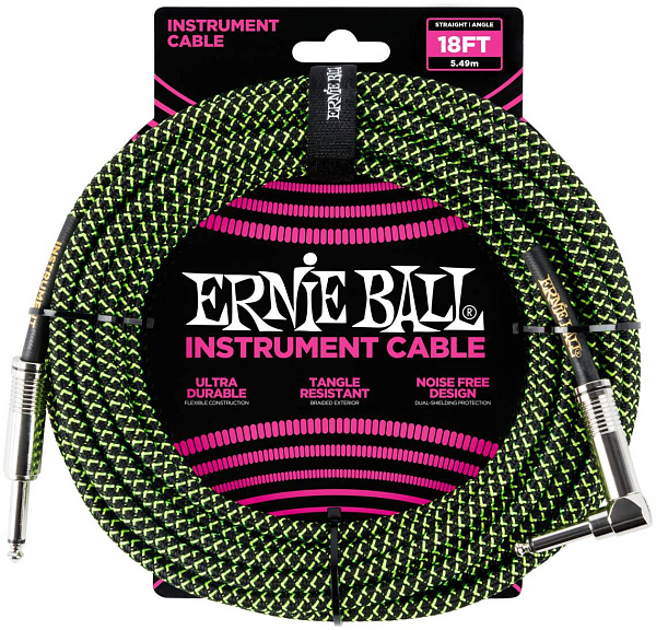 ERNIE BALL 6082, 5.49м - Инструментальный кабель