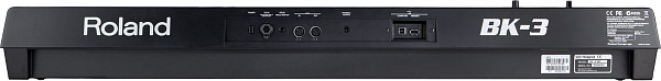 Синтезатор ROLAND [BK-3] с автоаккомпанементом, 61 клавишей (чувствительными к скорости нажатия). Полифония: 128 голосов, 851 тембр, 250 ритмов, эффекты, встроенный динамик (2 ? 7,5 Вт), USB, MIDI. Вес: 7,5 кг.