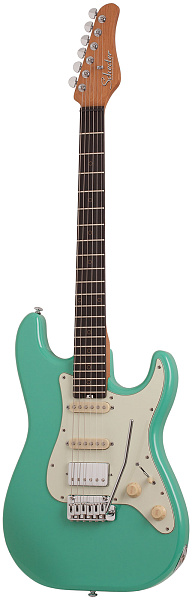 Электрогитара SCHECTER [NICK JOHNSTON TRAD-HSS A. GREEN] электрогитара 6-струнная, корпус: ольха, гриф: обоженный клён, накладка черное дерево, на болтах, звукосниматели: HSS, 22 лада, цвет: Atomic Green