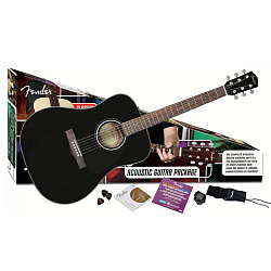 FENDER CD-60 DREADNOUGHT PACK BLACK Гитарный набор.