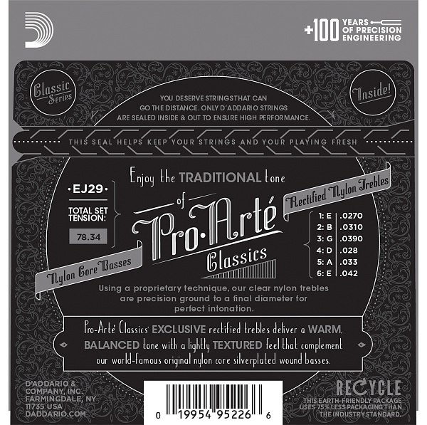 D'ADDARIO EJ29 - струны для классической гитары, серебро (Silver)