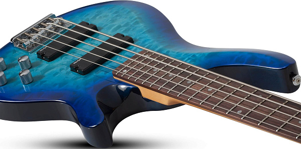 Бас-гитара SCHECTER [C-5 PLUS OBB] бас-гитара 5-струнная, корпус: липа, топ: стеганый клен, гриф: клен, накладка: палисандр, 24 лада, цвет: Ocean Blue Burst (OBB)