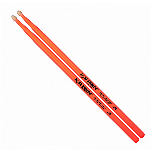 KALEDIN DRUMSTICKS 7KLHBOR5A - Барабанные палочки 5A ORANGE, флуорисцентные