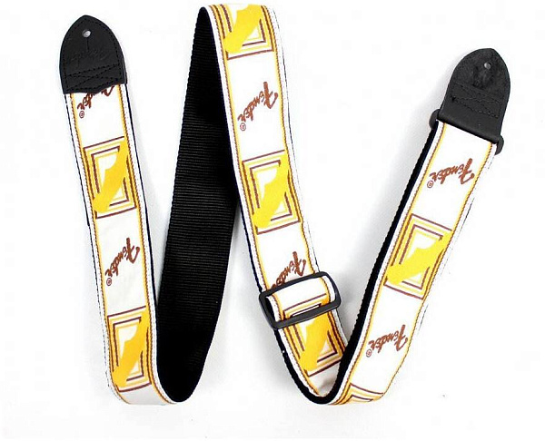 FENDER 2' MONOGRAMMED WHITE/BROWN/YELLOW STRAP - Ремень
