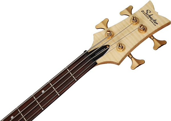 Бас-гитара SCHECTER [STILETTO CUSTOM-4 NAT] бас-гитара 4-струнная, корпус красное дерево, топ: волнистый клен, гриф: клен/орех, на болтах, накладка: палисандр, 24 лада, цвет Natural Satin (NAT)