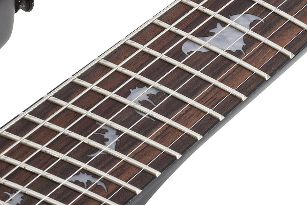 Электрогитара SCHECTER [DAMIEN-7 MS SBK] электрогитара 7-струнная, мультимензур, корпус: красное дерево, гриф: клен, накладка: палисандр, 24 лада, цвет: Satin Black (SBK)