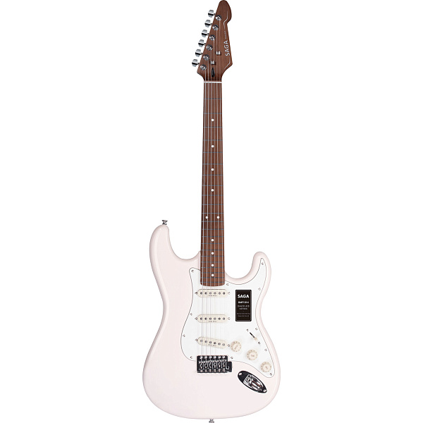 SAGA SMF1314H WH - Электрогитара Stratocaster с чехлом, цвет белый