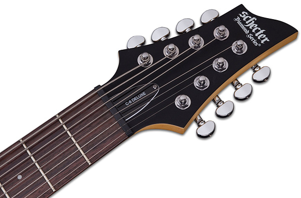 Электрогитара SCHECTER [C-8 DELUXE SBK] электрогитара 8-струнная, корпус: липа, гриф: клен, накладка: палисандр, 24 лада, цвет: Satin Black (SBK)