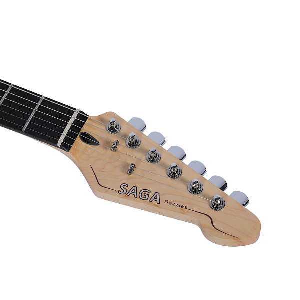 SAGA DARK NIGHT BLUE - Электрогитара Stratocaster с чехлом, цвет синий тёмный