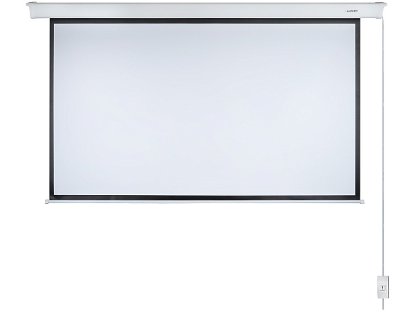 [LMC-100113] Экран с электроприводом Lumien [Master Control] 163х220 см (раб.область 119х212 см) (96") Matte White FiberGlass черн. кайма сверху 40 см 16:9