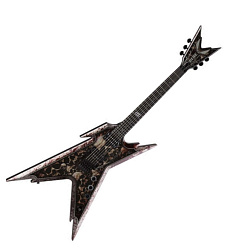 Dean RZR SKLZ Электрогитара типа "стелс", Floyd rose, графика skullz, кейс.