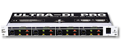 Behringer DI4000 - Актив 4-канальный DI-бокс, 2 входа (XLR и 1/4" TRS) на каждый канал, аттенюатор