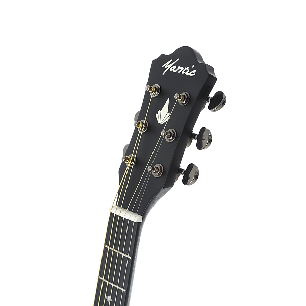 Mantic by SAGA AG-370СBK - Акустическая гитара дредноут с вырезом, цвет чёрный