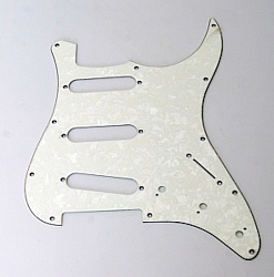 Caraya H-1001C Защитная накладка для электрогитары SSS, белый перламутр.