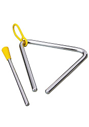 DEKKO T-5 - Треугольник хромированный, с держателем и ударной палочкой 5"  13 cм