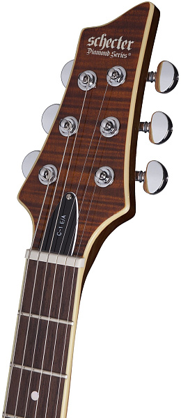 Электрогитара SCHECTER [C-1 E/A CAT'S EYE] электрогитара 6-струнная с пьезо датчиком в бридже, корпус: красное дерево, топ: зебрано, гриф: красное дерево, накладка: черное дерево, 24 лада, цвет: Cat's Eye