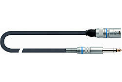 QUIK LOK CM189-6 микрофонный кабель, 6 метров, разъемы XLR Male - Stereo Jack 6,3мм цвет черный