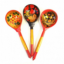 Хохлома LHL6401 - Деревянная ложка полубаская