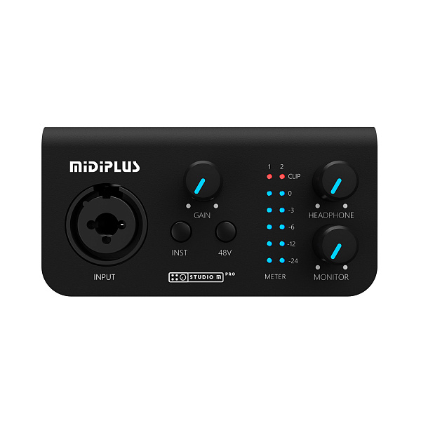 Midiplus Studio M pro OTG - Аудиоинтерфейс USB, 1 вход/2 выхода c OTG