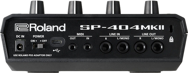 Портативный сэмплер и процессор эффектов ROLAND [SP-404MK2] количество сэмплов и паттернов: 2560, время сэмплирования 16 мин,  41 мультиэффект, 17 типов входных эффектов, 16 пэдов, микрофонный и гитарный входы, USB/MIDI