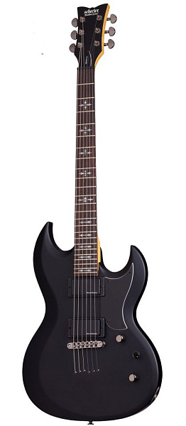 Электрогитара SCHECTER [DEMON S-II ABSN] 6-струнная, корпус: липа, гриф: клен, накладка: палисандр, 24 лада, цвет: Aged Black Satin (ABSN)