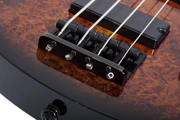 Бас-гитара SCHECTER [C-4 STANDARD TB] бас-гитара 4-струнная, корпус: красное дерево, топ из капа, гриф: печеный клен, накладка: палисандр, 24 лада, цвет Tobacco Burl (TB)