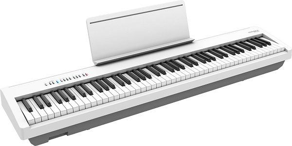 Компактное цифровое пианино ROLAND [FP-30X-WHB] (88 клавиш PHA-4 Standard), полифония 256 голосов, 56 тембров, Bluetooth Audio 3.0 и MIDI 4.0, технология SuperNATURAL Piano, 2 выхода для наушников, рекордер, вес 14,8 кг., белое.