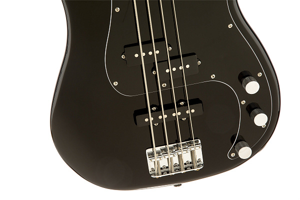 FENDER SQUIER AFFINITY PJ BASS BWB PG BLK - бас-гитара, цвет черный с черныйм пикгардом