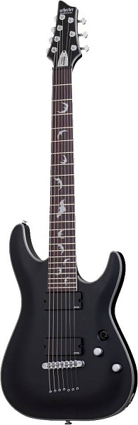 Электрогитара SCHECTER [DAMIEN PLATINUM-7 SBK] электрогитара 7-струнная, корпус: красное дерево, гриф: клен, накладка: палисандр, 24 лада, цвет: Satin Black (SBK)