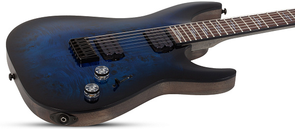 Электрогитара SCHECTER [OMEN ELITE-6 STBB] электрогитара 6-струнная, корпус: красное дерево, топ: кап, гриф: клен, накладка: палисандр, 24 лада, цвет: See-Thru Blue Burst (STBB)