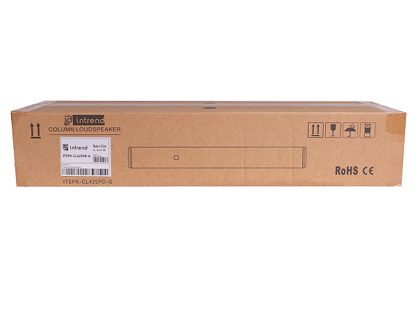 Звуковая колонна Intrend [ITSPK-CL425PD-G] активная 4x2,5", 60 Вт, вход DANTE, питание POE+, SPL 109dB, 106Hz~18kHz, 120°х20° (HхV), вес 3.4 кг, цвет угольный металлик, крепление в комплекте, (цена за 1шт., в упаковке 2 шт.)