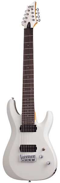 Электрогитара SCHECTER [C-8 DELUXE SWHT] электрогитара 8-струнная, корпус: липа, гриф: клен, накладка: палисандр, 24 лада, цвет: Satin White (SWHT)