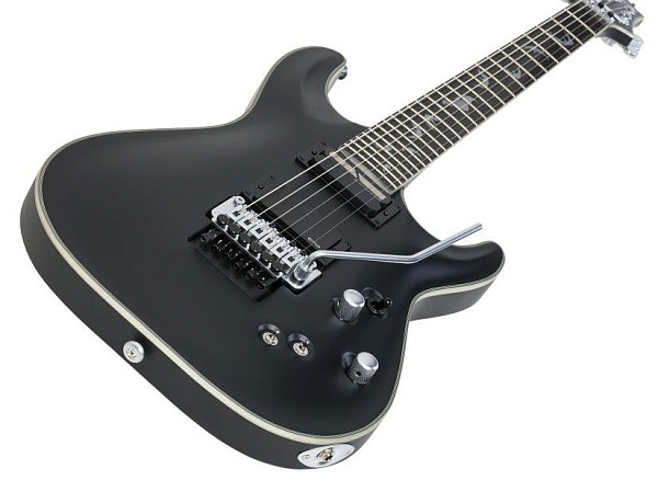 Электрогитара SCHECTER [DAMIEN PLATINUM-6 FR S SBK] электрогитара 6-струнная, корпус: красное дерево, гриф: клен, накладка: палисандр, 24 лада, FloydRose, цвет: Satin Black (SBK)