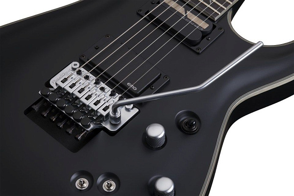 Электрогитара SCHECTER [DAMIEN PLATINUM-6 FR S SBK] электрогитара 6-струнная, корпус: красное дерево, гриф: клен, накладка: палисандр, 24 лада, FloydRose, цвет: Satin Black (SBK)