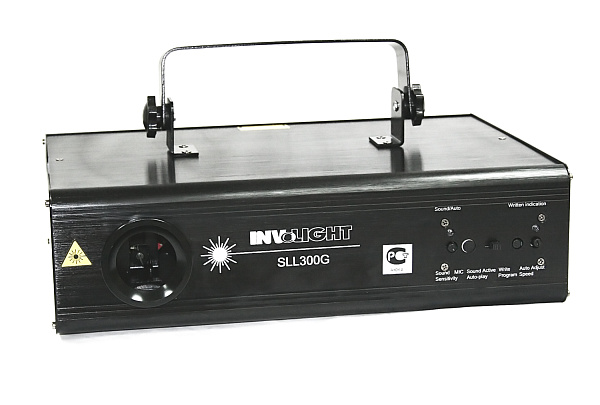 Involight SLL300G - лазерный эффект, 300 мВт, зелёный, DMX-512, PC