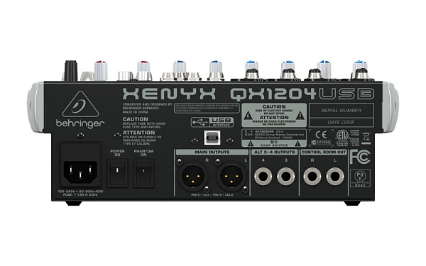 Behringer QX1204USB - Микшерный пульт, 4 микрофонных предусилителя XENYX