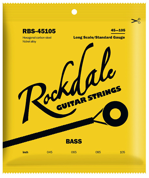 ROCKDALE RBS-45105 - cтруны для бас-гитары с шестигранным сердечником и никелевым покрытием